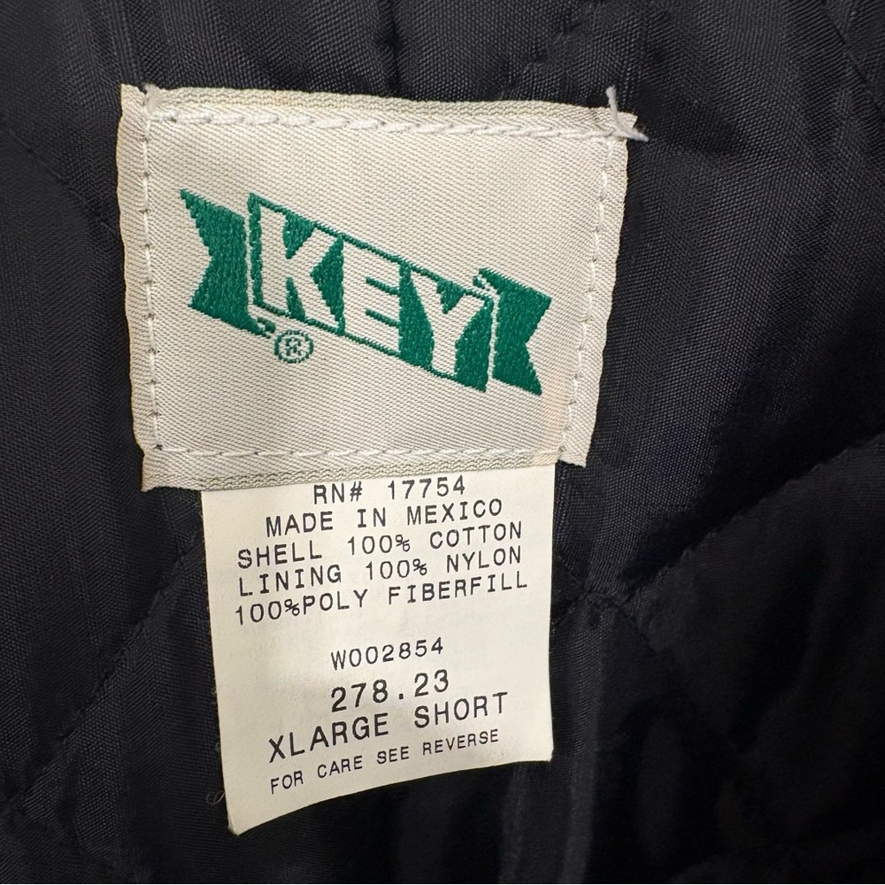 Key Insulated Bib Overalls Men's XL Short Brown Duck Canvas Workwear - Picture 6 of 6